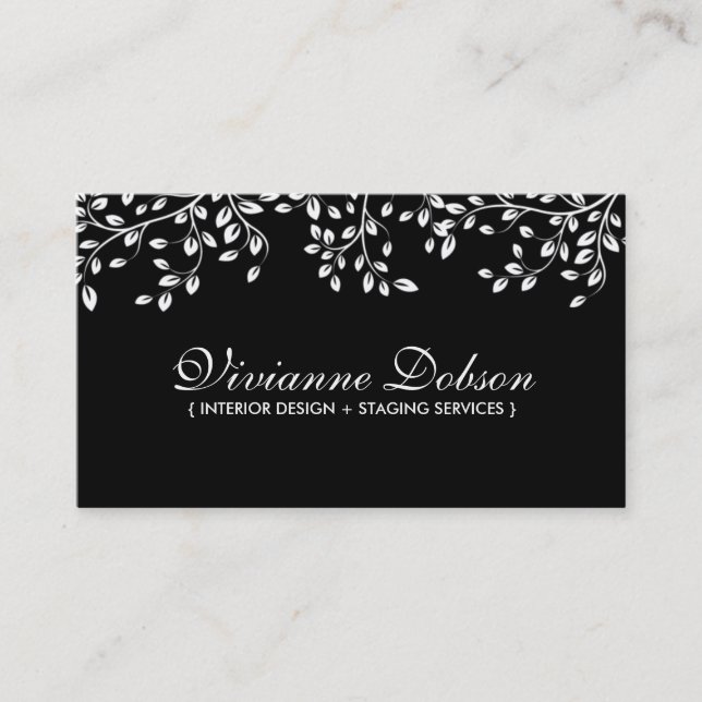 Cartões de visitas elegantes do designer de (Frente)