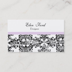 Cartões de visitas elegantes do preto e do rosa