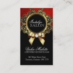 Cartões de visitas elegantes do salão de beleza