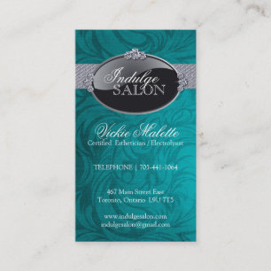 Cartões de visitas elegantes do salão de beleza