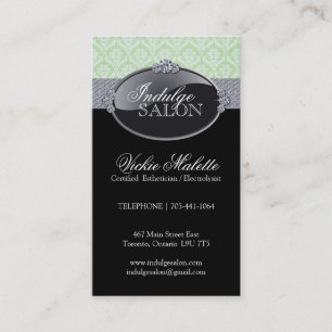 Cartões de visitas elegantes do salão de beleza