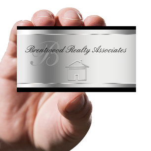 Cartões de visitas elegantes dos bens imobiliári