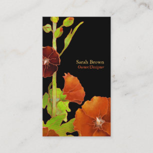 Cartões de visitas elegantes dos Hollyhocks