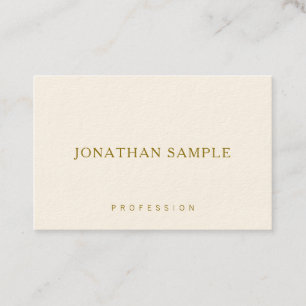 Cartões de visitas Elegantes Minimalistas Dourados