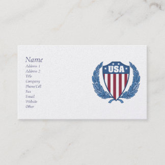 Cartões de visitas emblem personalizáveis dos EUA