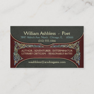 Cartões de visitas emocionantes celtas dos animai