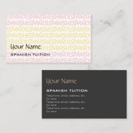 Cartões de visitas espanhóis do tutor