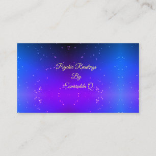 Cartões de visitas espirituais Dourados do roxo d