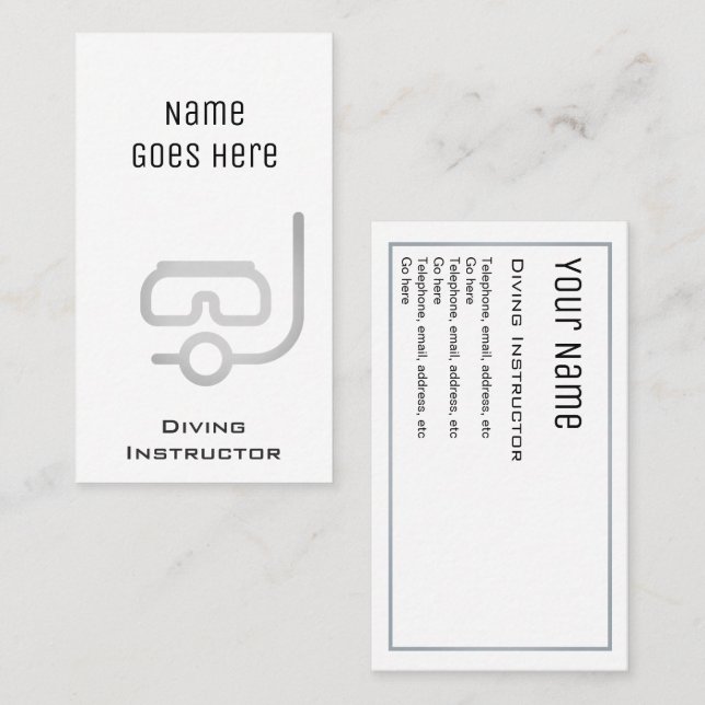 Cartões de visitas "essenciais" do instrutor do (Frente/Verso)