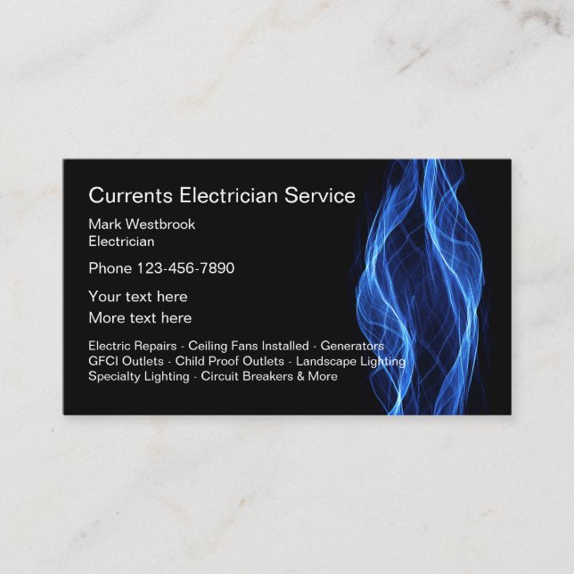 Cartões de visitas Exclusivos de Serviço Eletrônic (Frente)