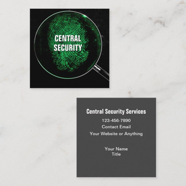 Cartões de visitas Exclusivos de Serviços de Segur (Frente/Verso)