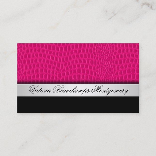 Cartões de visitas Exóticos Profissionais De Couro (Frente)