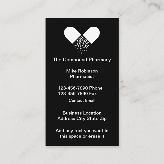 Cartões de visitas Farmacêuticos Compostos (Frente)
