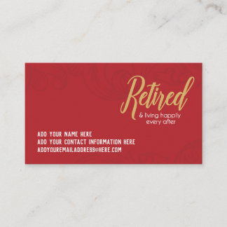 Cartões de visitas feliz aposentados