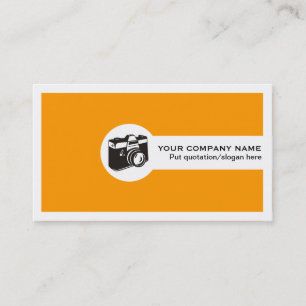 Cartões de visitas femininas fotógrafas - laranja