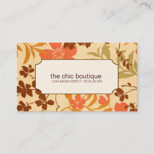 Cartões de visitas florais chiques