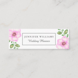 Cartões de visitas florais cor-de-rosa