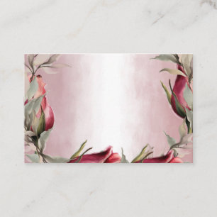 Cartões de visitas Florais de Aquarela