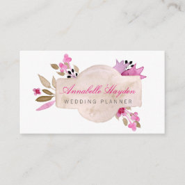 Cartões de visitas Florais de Vintage Rosa