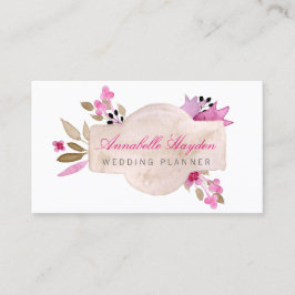 Cartões de visitas Florais de Vintage Rosa