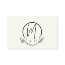 Cartões de visitas florais elegantes