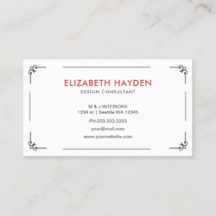 Cartões de visitas florais elegantes