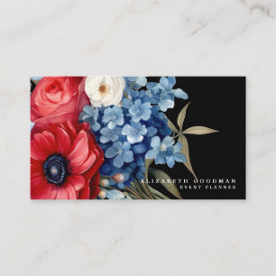 Cartões de visitas Florais Patriotas Americanas