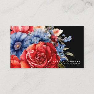 Cartões de visitas Florais Patriotas Americanas