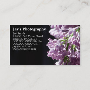Cartões de visitas Fotógrafo Lilac