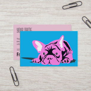 Cartões de visitas francês Buldogue Cartão de v