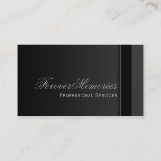 Cartões de visitas Funerais de cinza e preto Elega