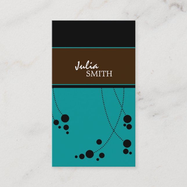 Cartões de visitas Funky dos pontos (Frente)