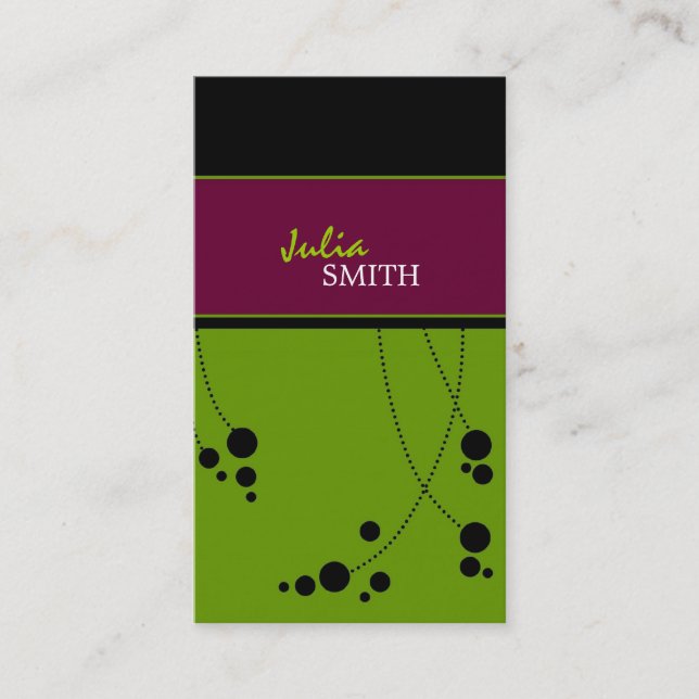 Cartões de visitas Funky dos pontos (Frente)