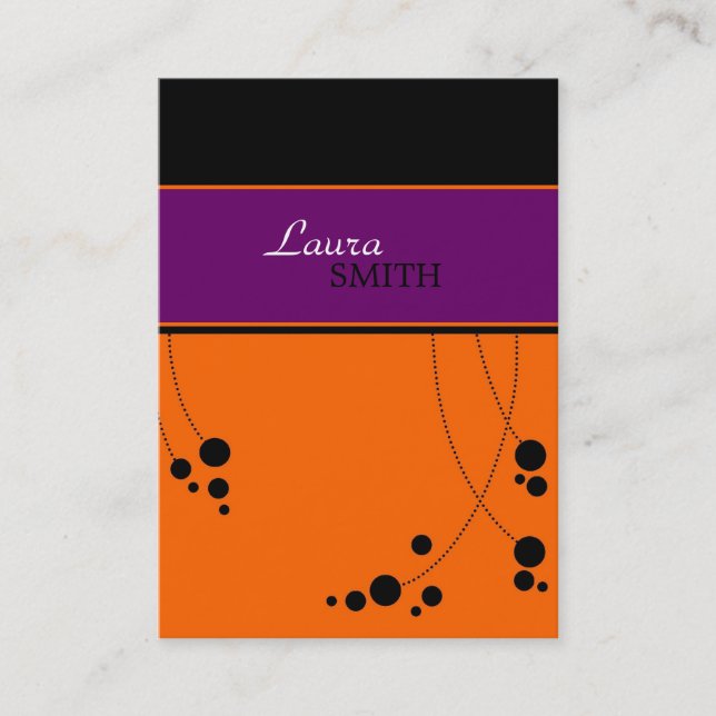 Cartões de visitas Funky dos pontos (Frente)