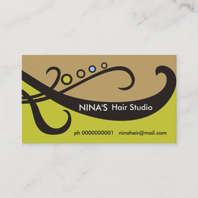 Cartões de visitas Hairdresser/Hairstylist (Frente)