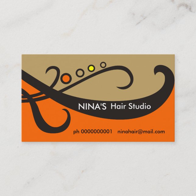 Cartões de visitas Hairdresser/Hairstylist (Frente)