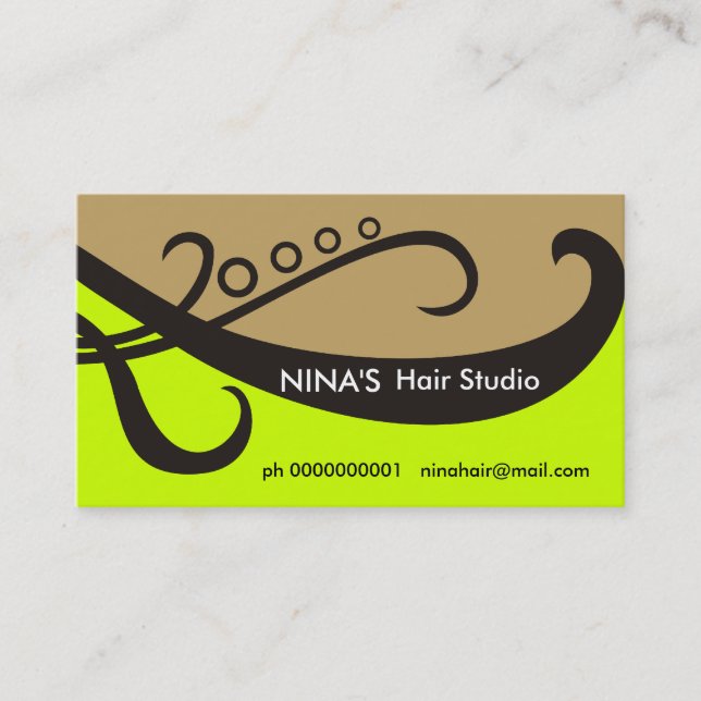 Cartões de visitas Hairdresser/Hairstylist (Frente)