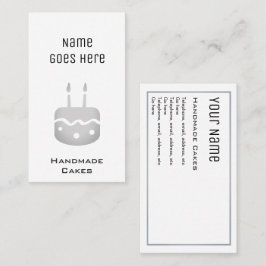 Cartões de visitas Handmade "essenciais" dos bolos