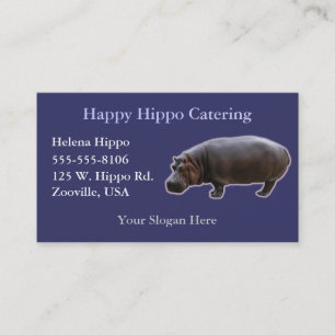 Cartões de visitas Hippopotamus
