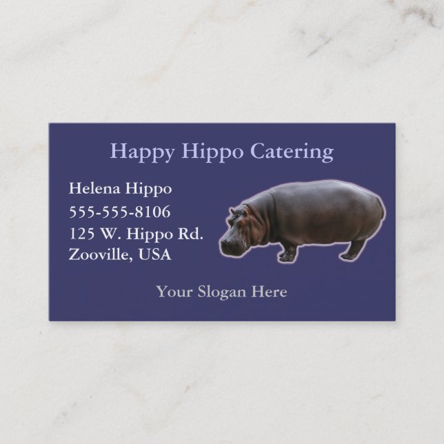 Cartões de visitas Hippopotamus (Frente)