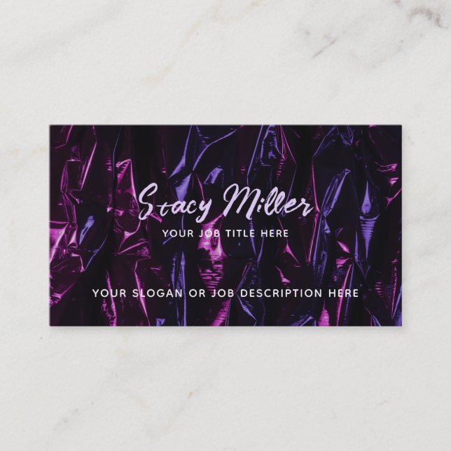 Cartões de visitas holográficos personalizáveis (Frente)