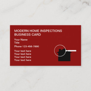 Cartões de visitas Home modernos da inspeção
