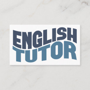Cartões de visitas ingleses do tutor