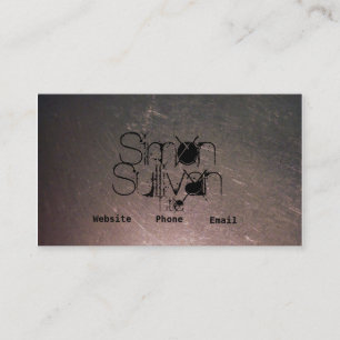 Cartões de visitas inoxidáveis riscados