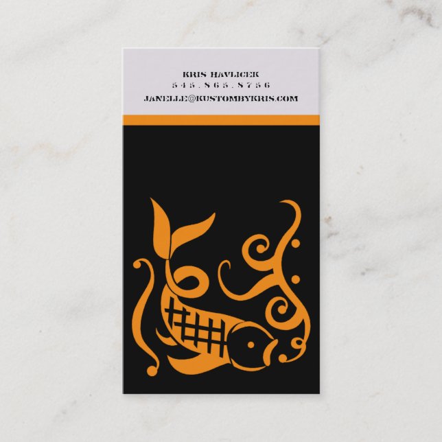 cartões de visitas [laranja] de 350 ml (Frente)