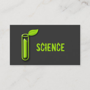 Cartões de visitas legal do cientista da folha do