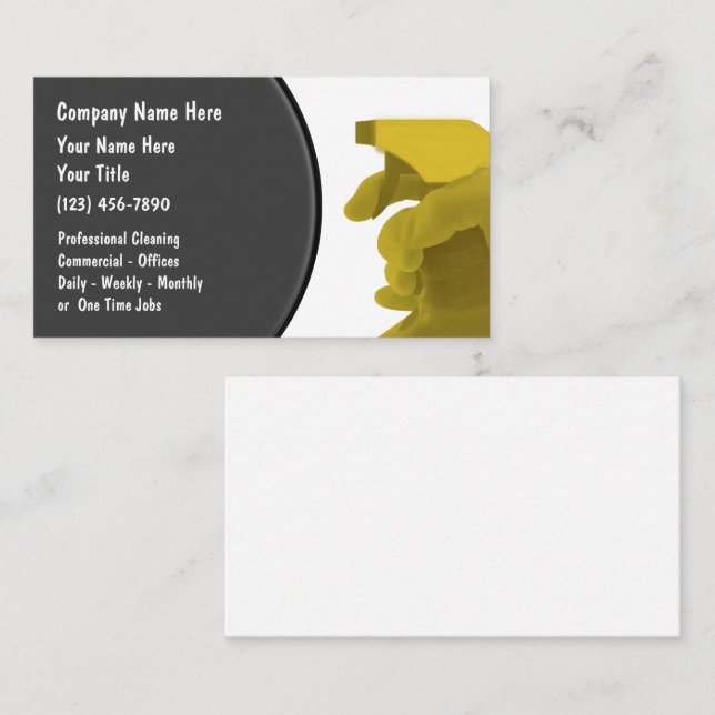 Cartões de visitas Legal do Serviço de Limpeza (Frente/Verso)