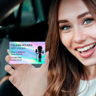 Cartões de visitas legal e simples de limpeza de c