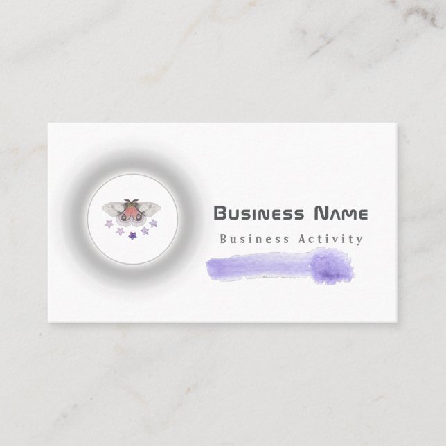 Cartões de visitas Lilaz com cor d'água mínima do  (Frente)