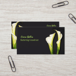 cartões de visitas lindos de lírios